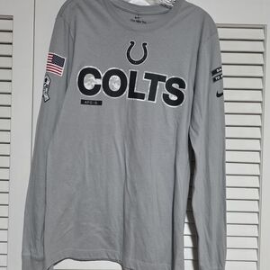 Nike Gray Colts Long Sleeve Salute To Service Shirt